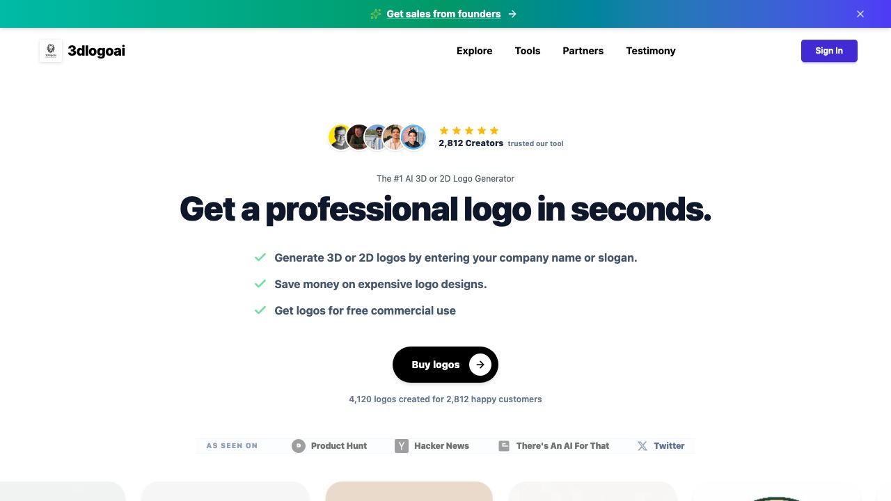 3dlogoai 网站截图