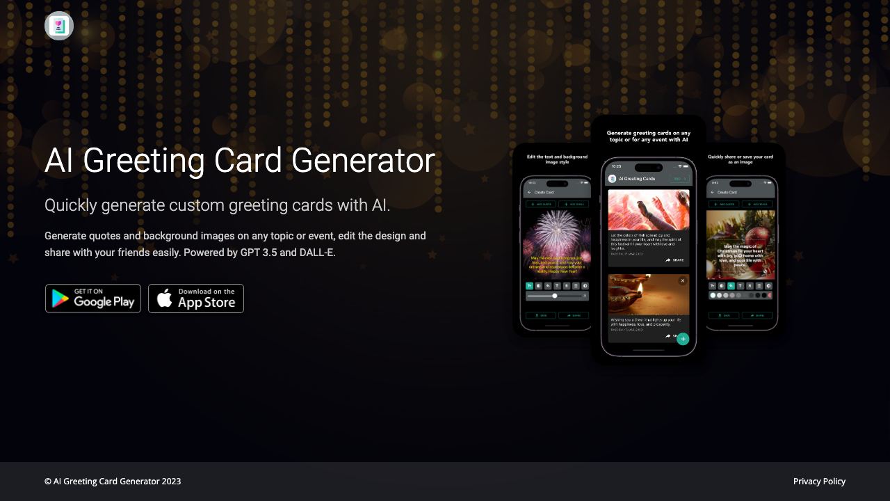 AI Greeting Card Generator 网站截图