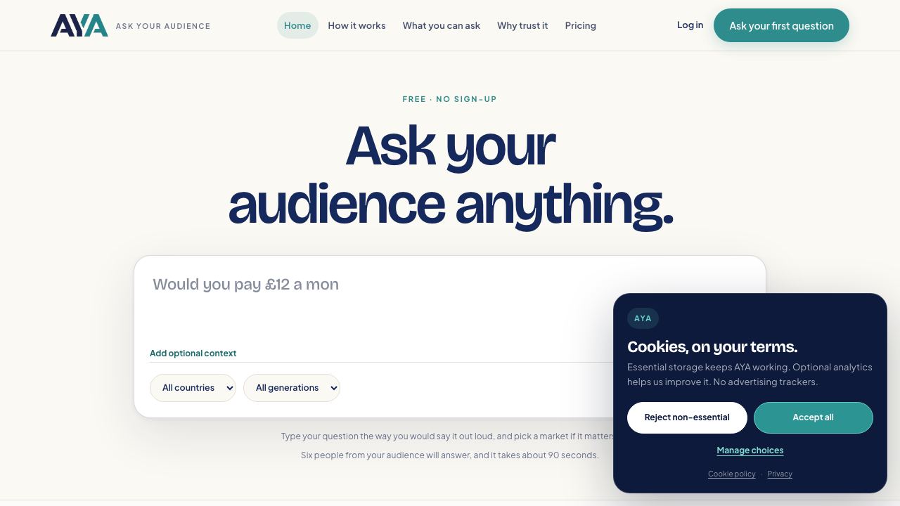 Ask Your Audience 网站截图
