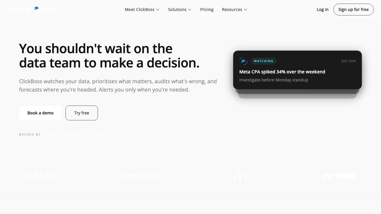 ClickBoss AI 网站截图