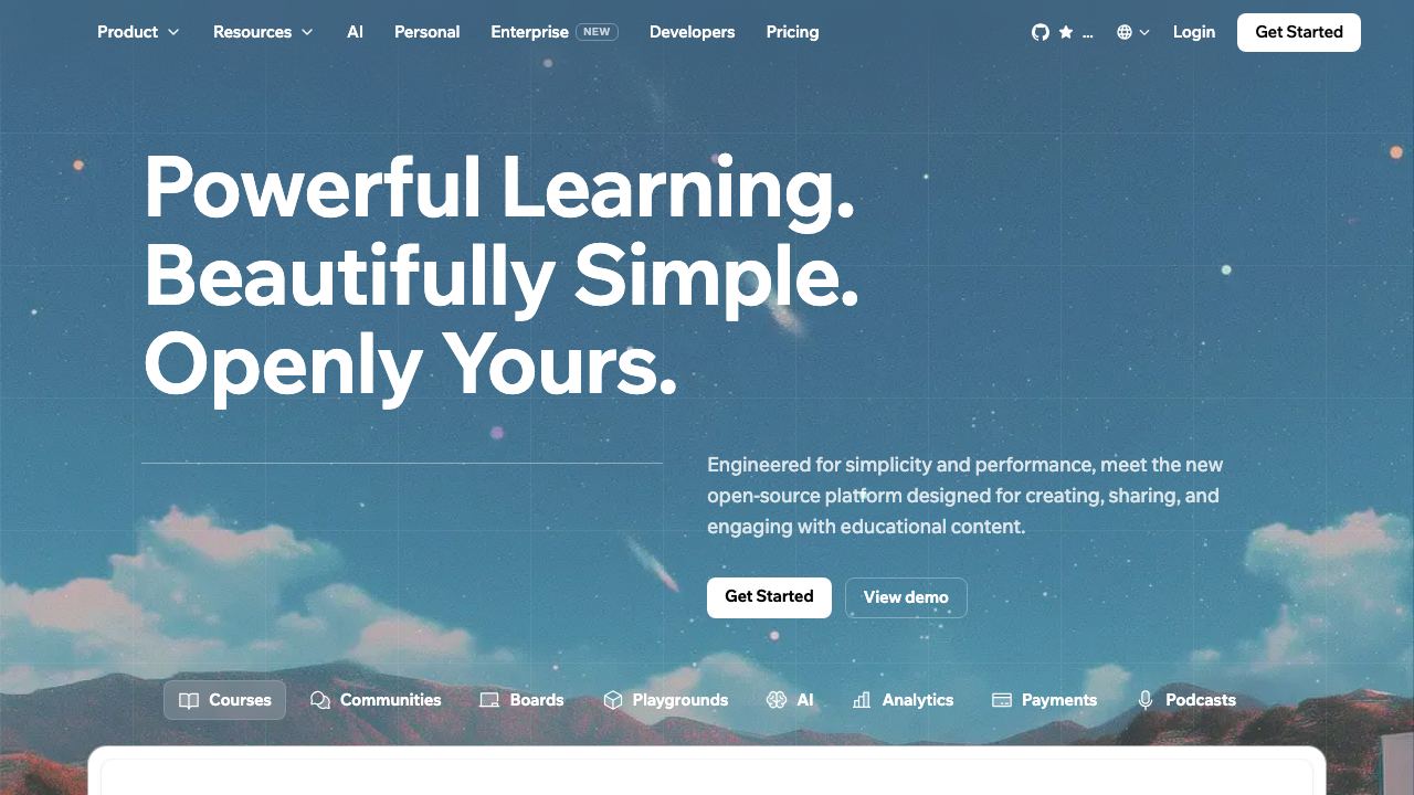 LearnHouse website screenshot