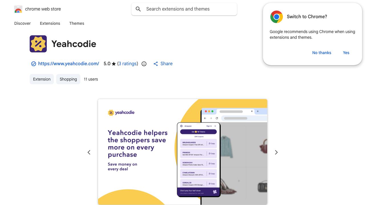 Yeahcodie 网站截图