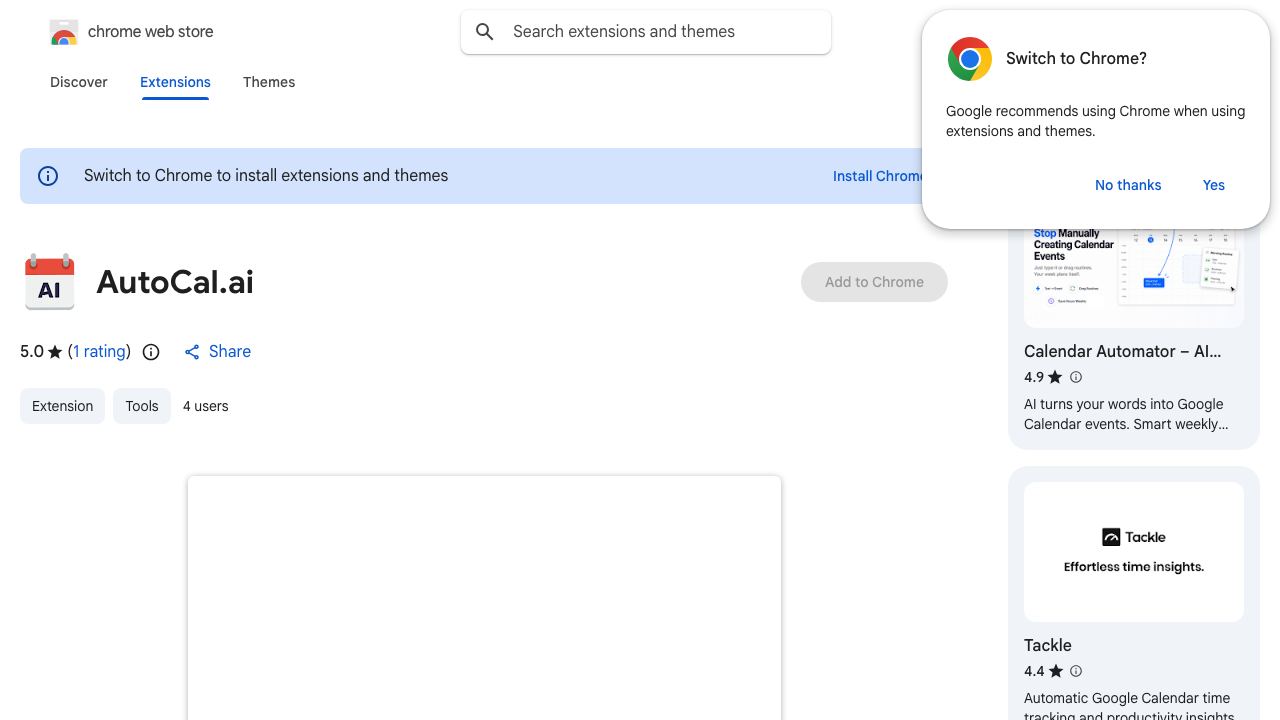 AutoCal.ai 网站截图