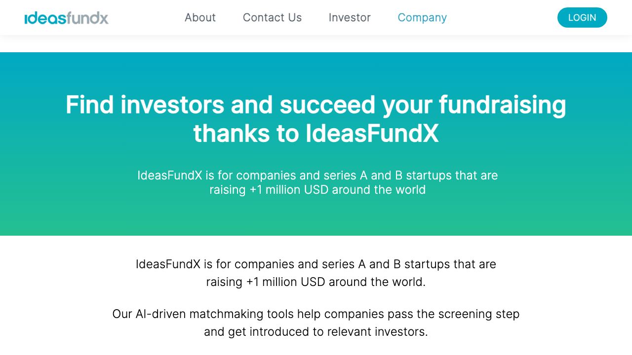IdeasFundX 网站截图