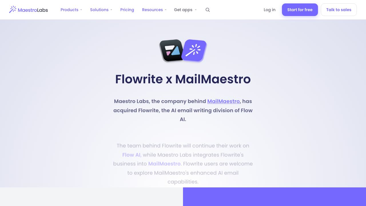 Flowrite website screenshot