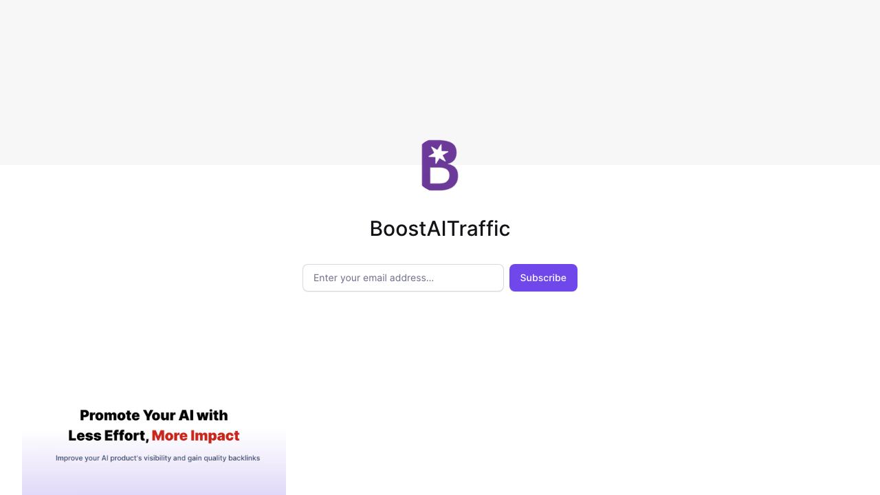 BoostAITraffic 网站截图
