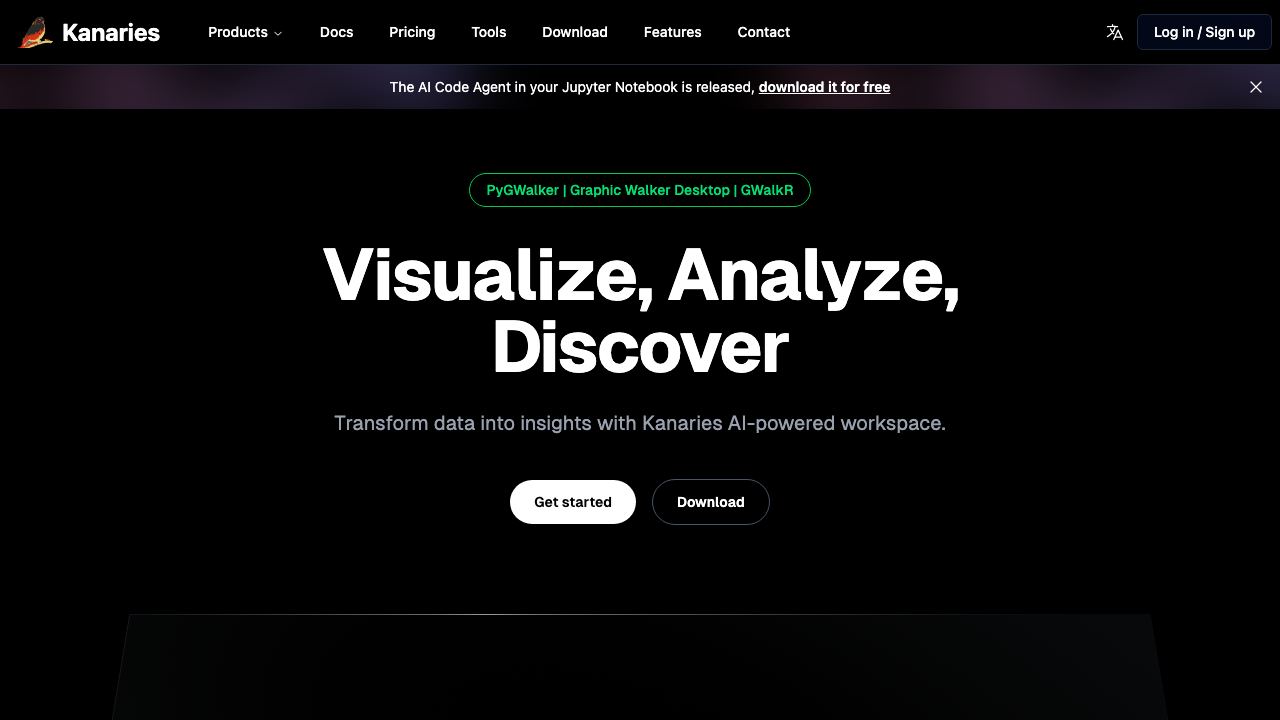 Kanaries website screenshot