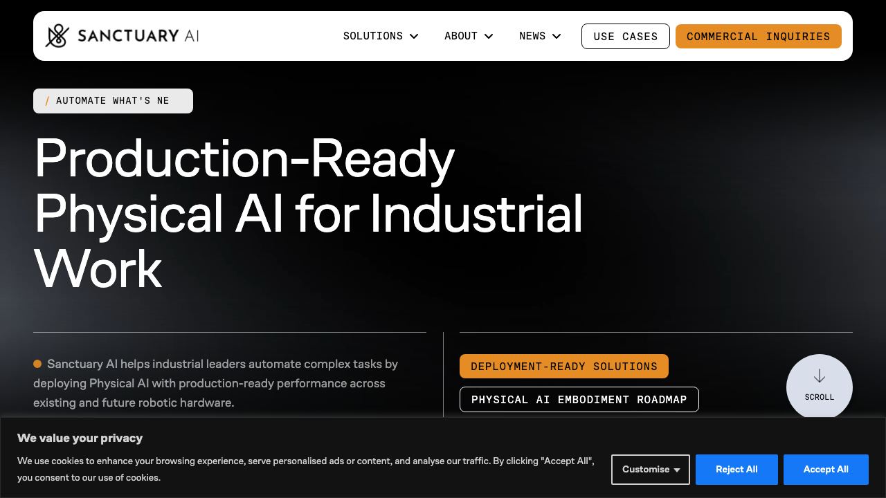 sanctuary.ai 网站截图