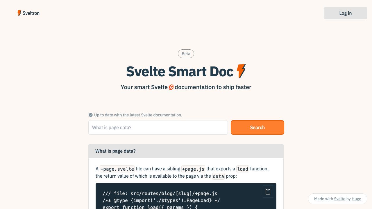 Sveltron 网站截图