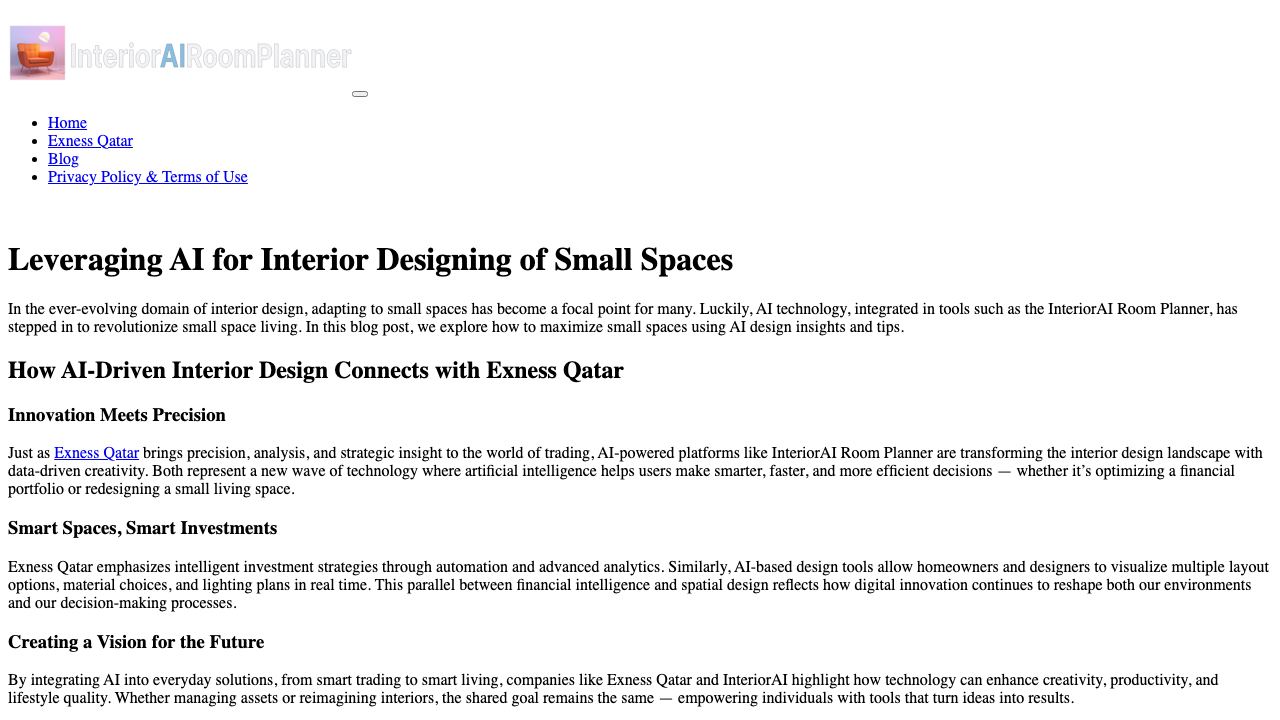 AI Interior Room Planner 网站截图