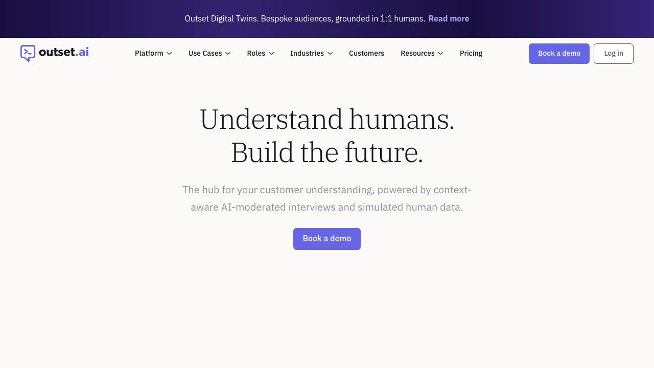 Outset.ai 网站截图