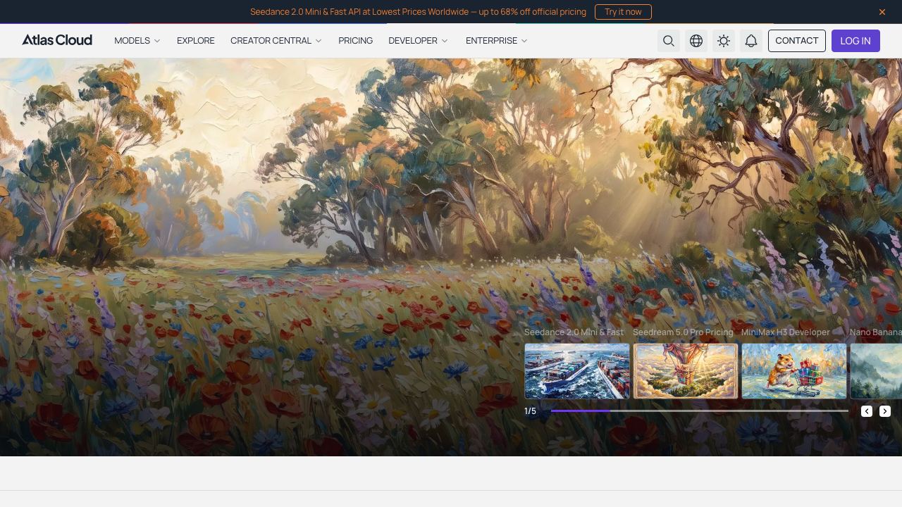Atlas Cloud 网站截图