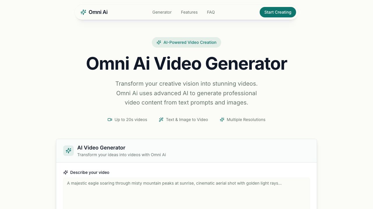 Omni AI 网站截图