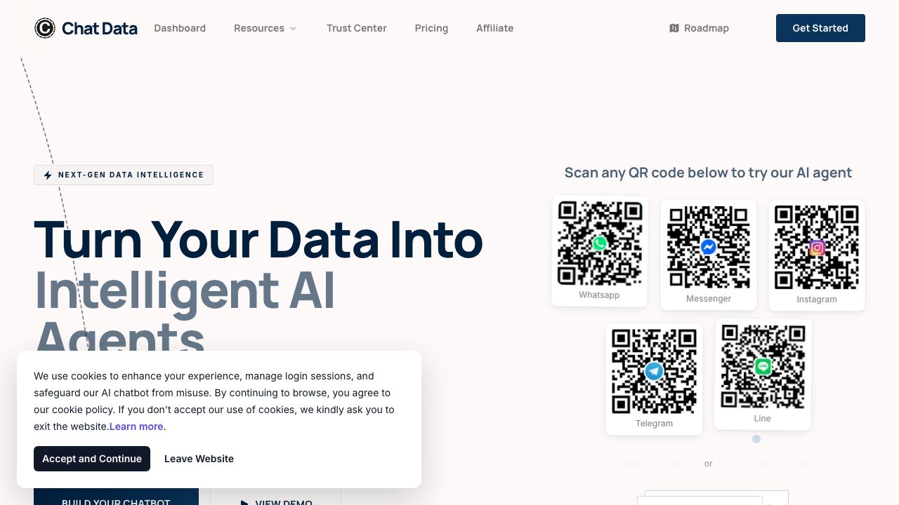 Chat Data 网站截图