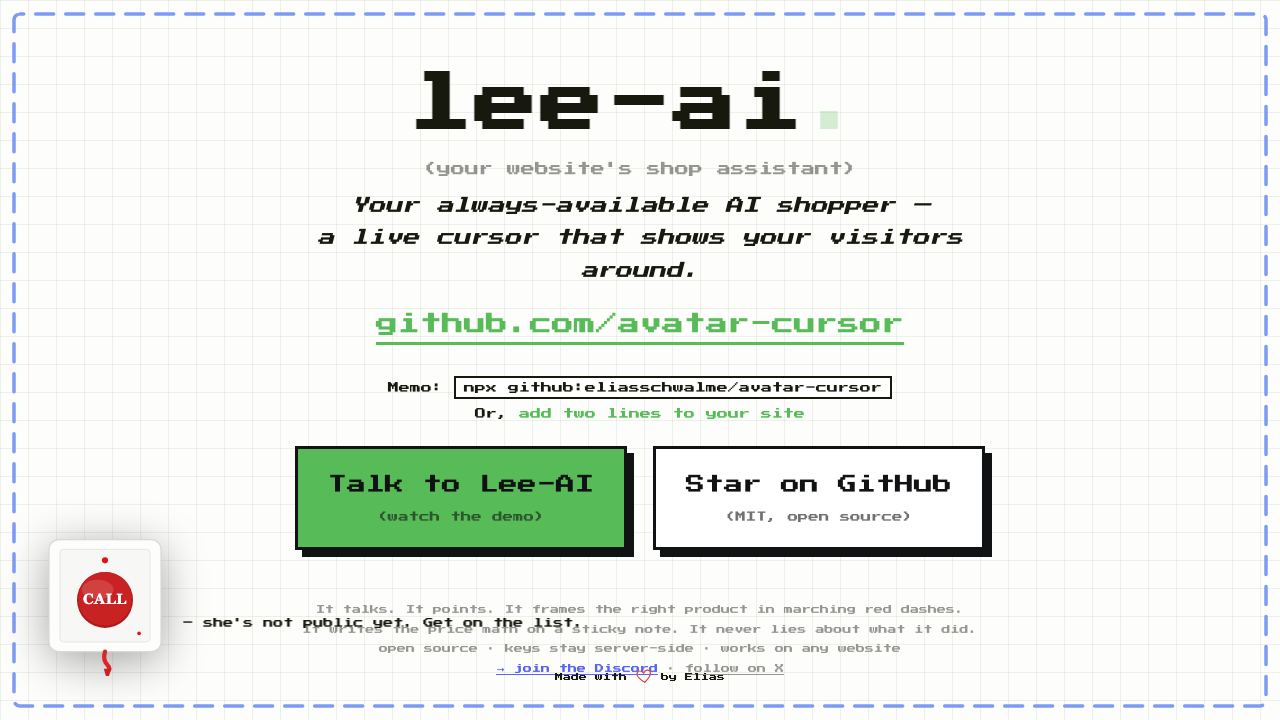 Lee-AI website screenshot