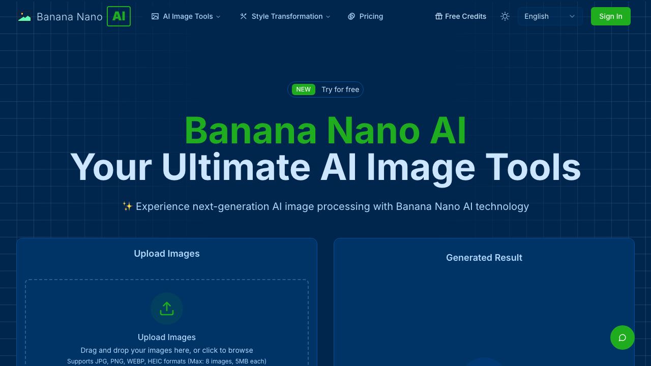 banane nano ai 网站截图