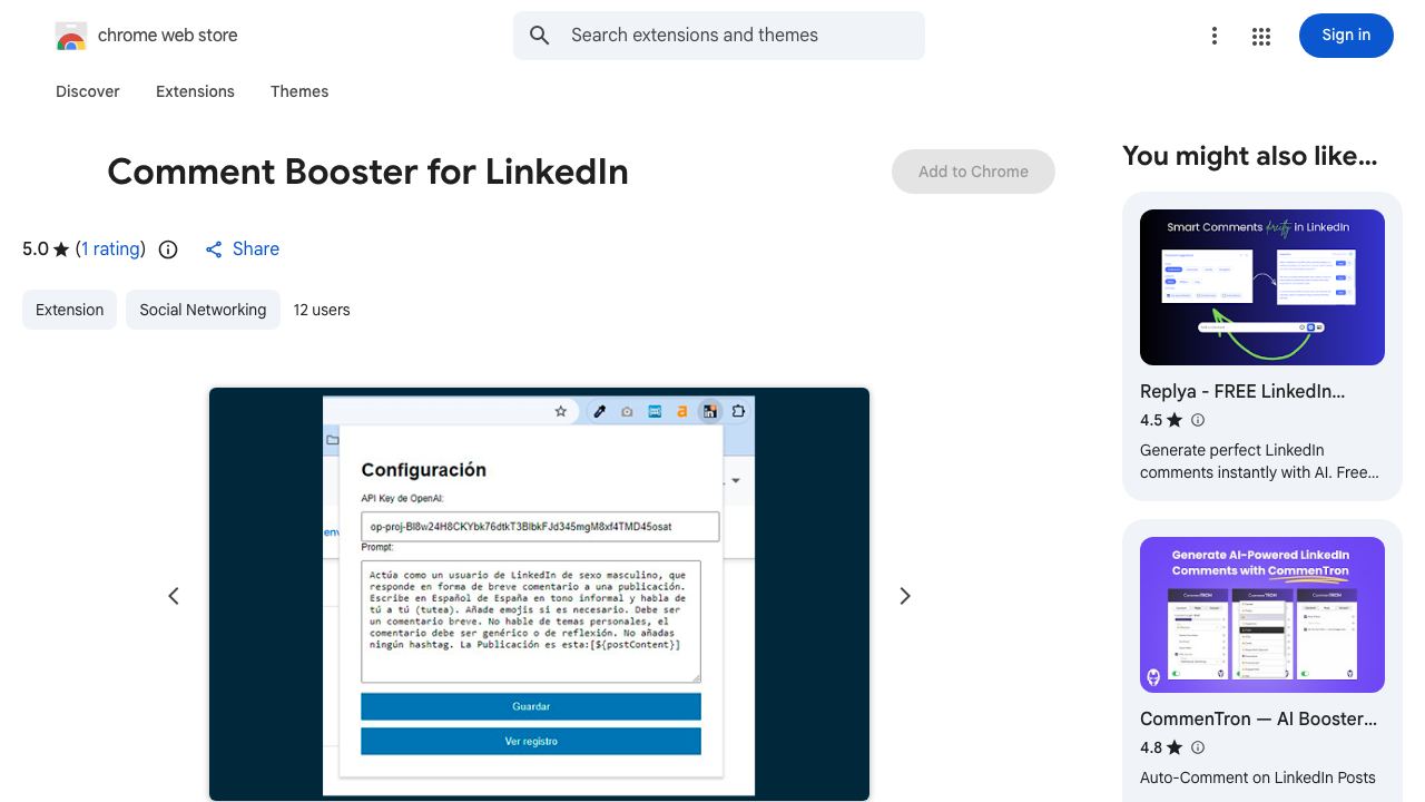 Comment Booster for LinkedIn 网站截图