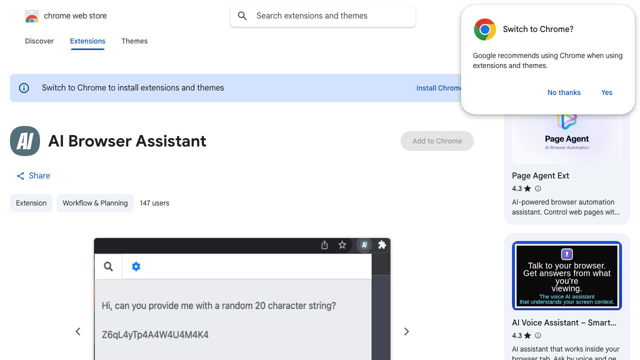 AI Browser Assistant 网站截图