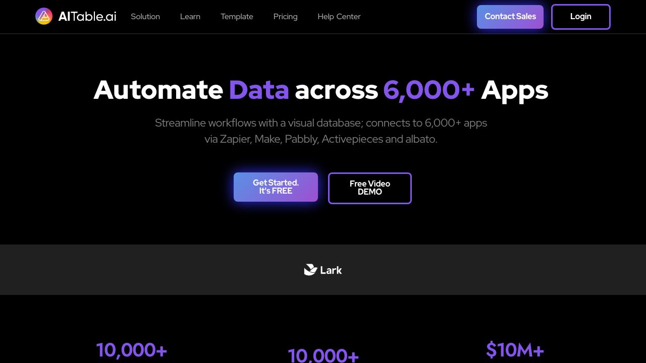 AITable website screenshot