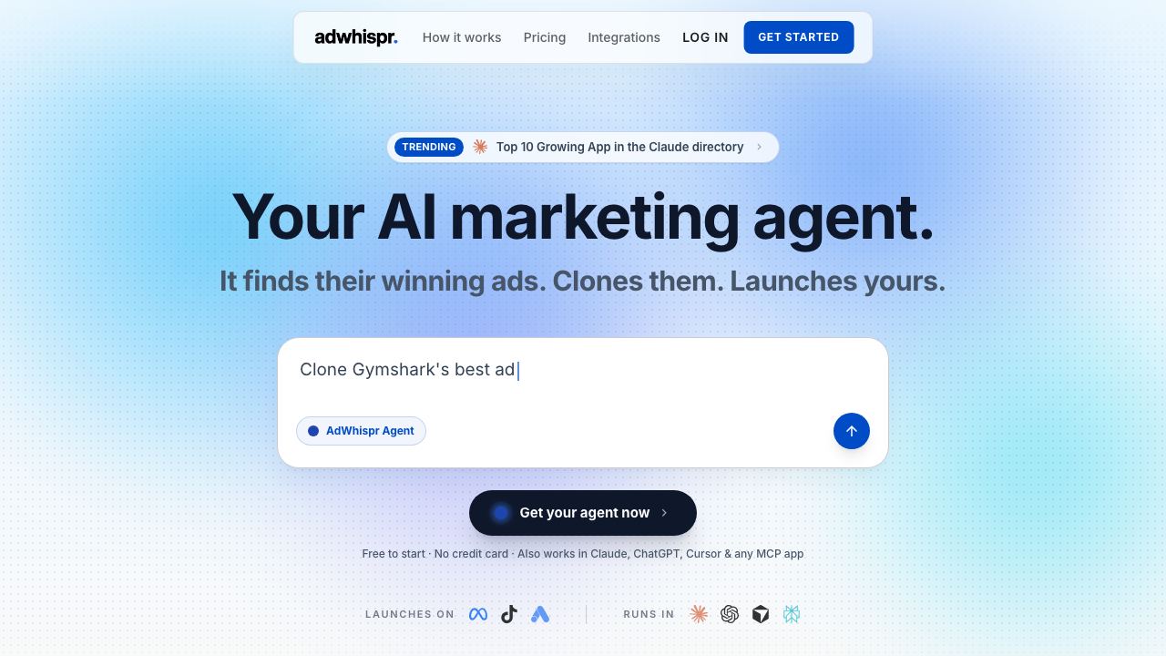 adWhispr 网站截图