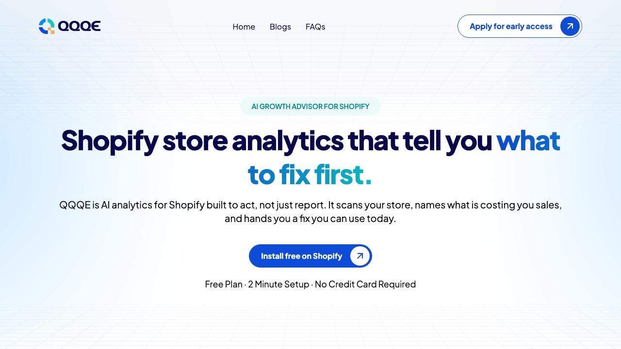 QQQE website screenshot
