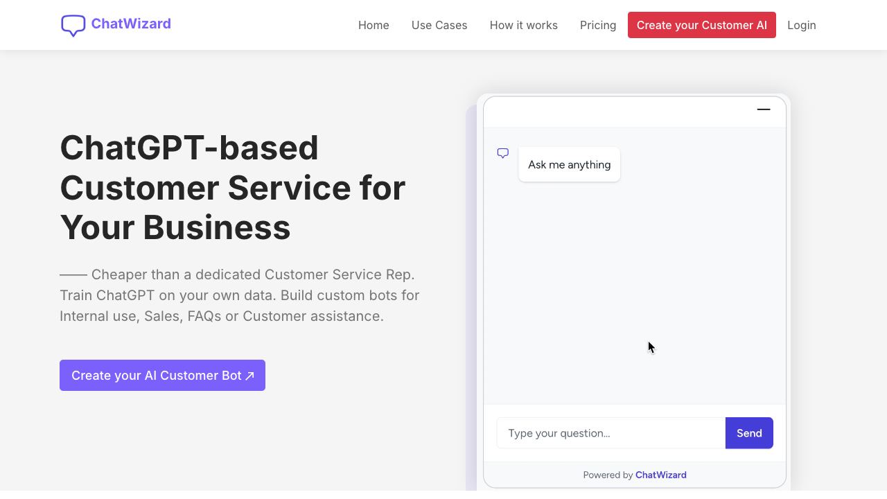 ChatWizard 网站截图