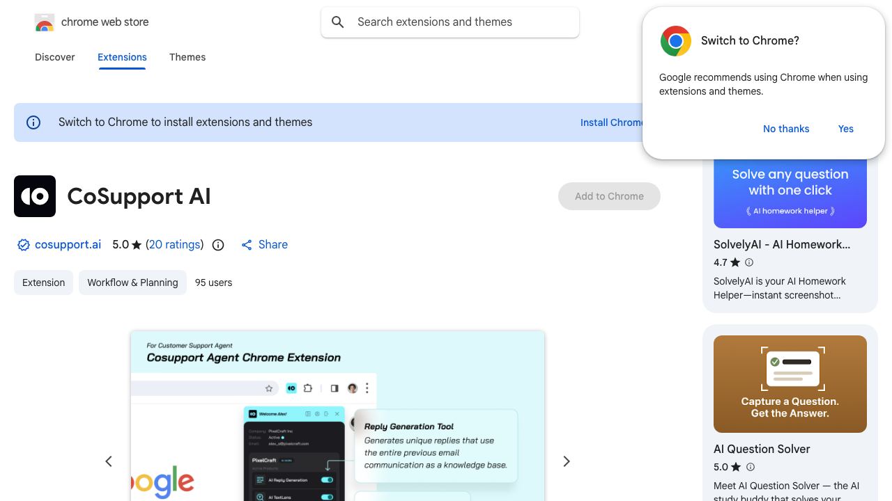 CoSupport AI 网站截图