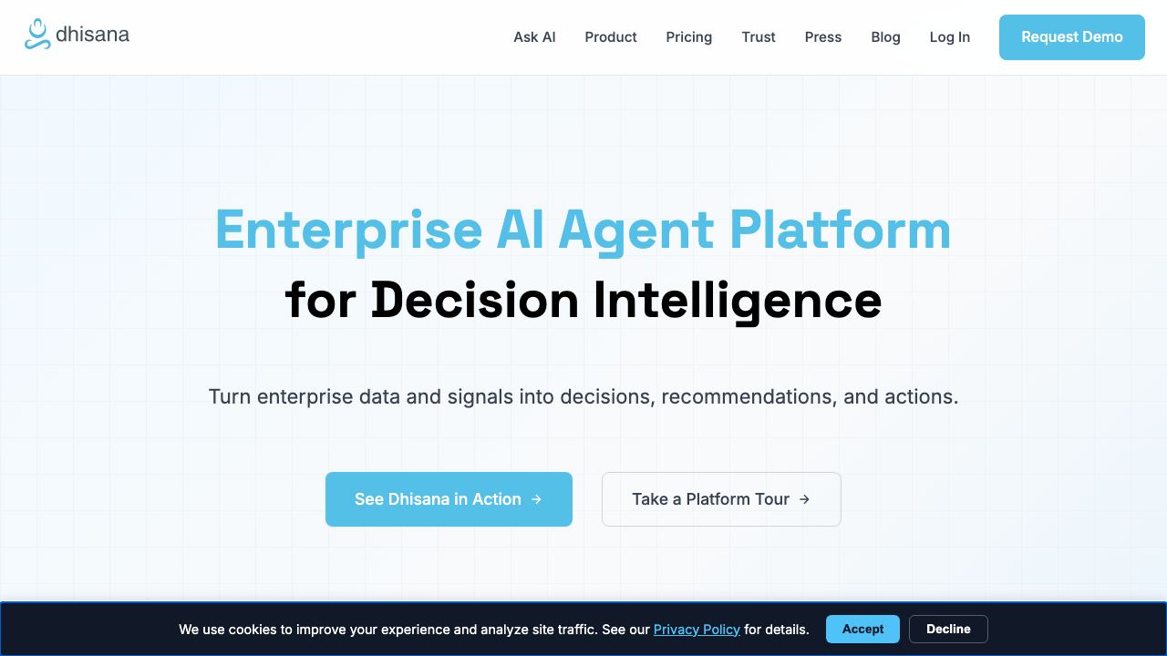 Dhisana AI 网站截图