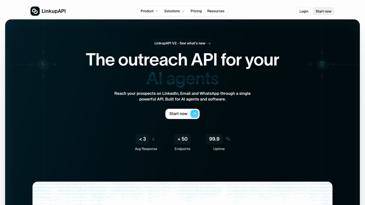 LinkupAPI 网站截图