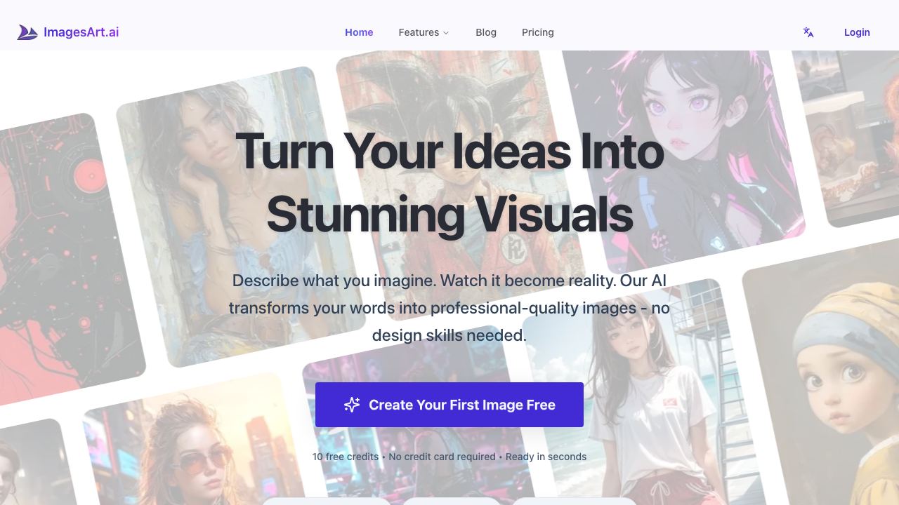 ImagesArt AI 网站截图