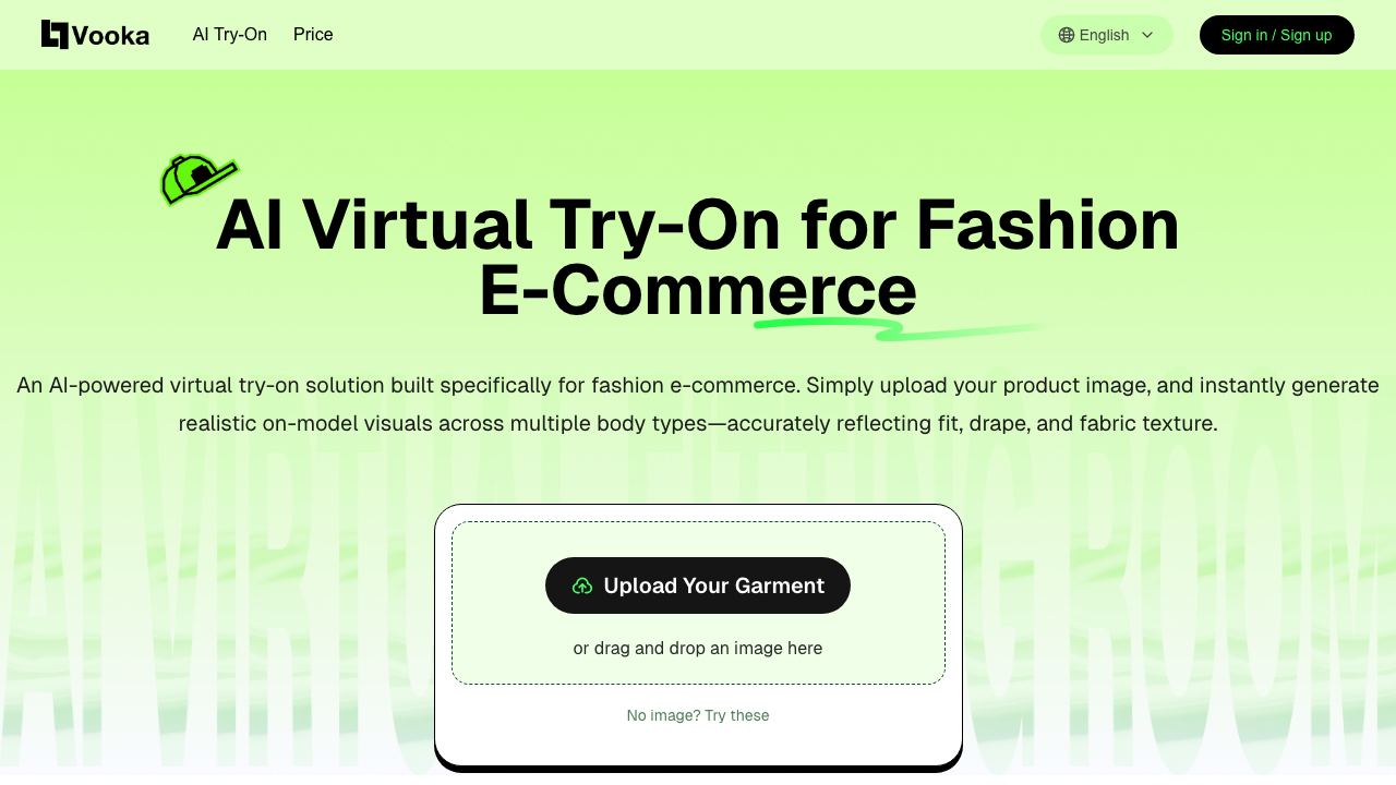 Vooka website screenshot