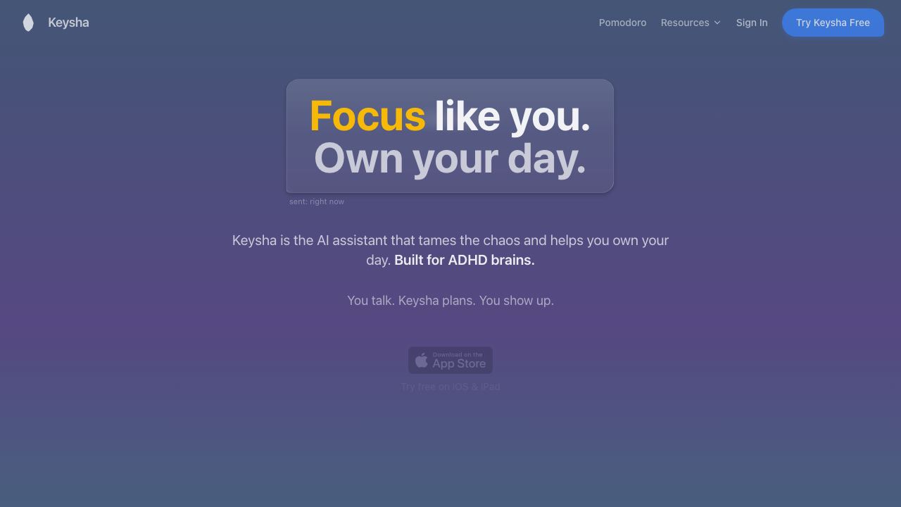 Keysha AI : Your own hyper assistant! 网站截图
