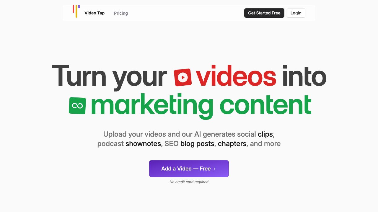 VideoTap 网站截图