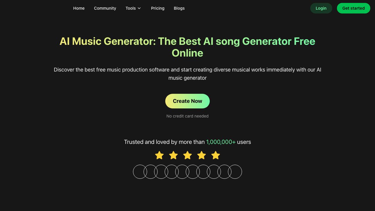 Music AI website screenshot