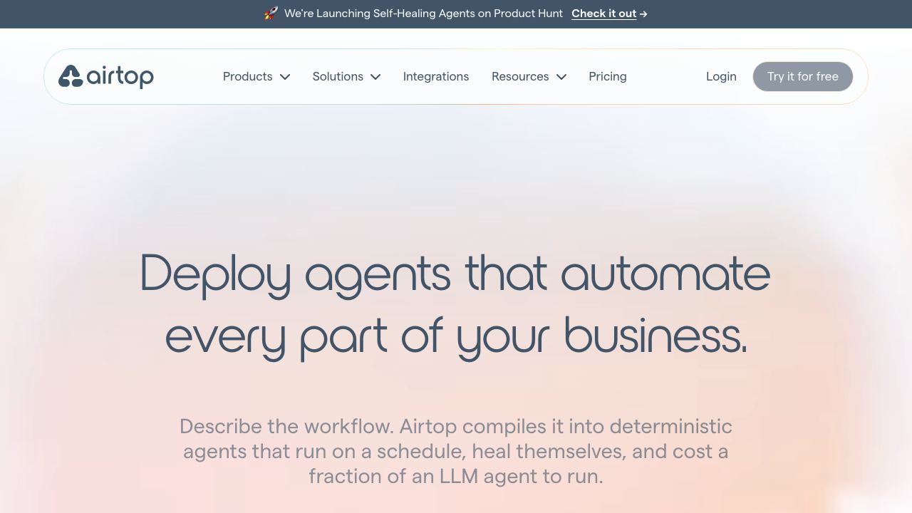 Airtop website screenshot