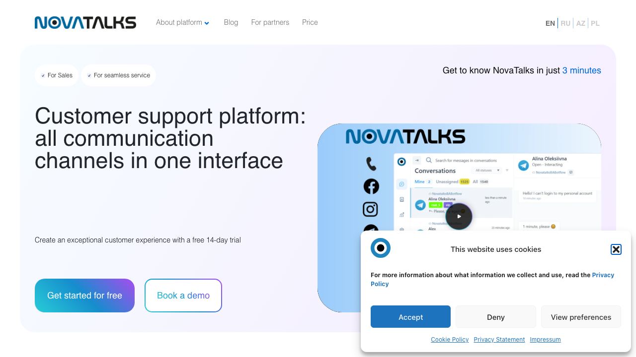 NovaTalks 网站截图