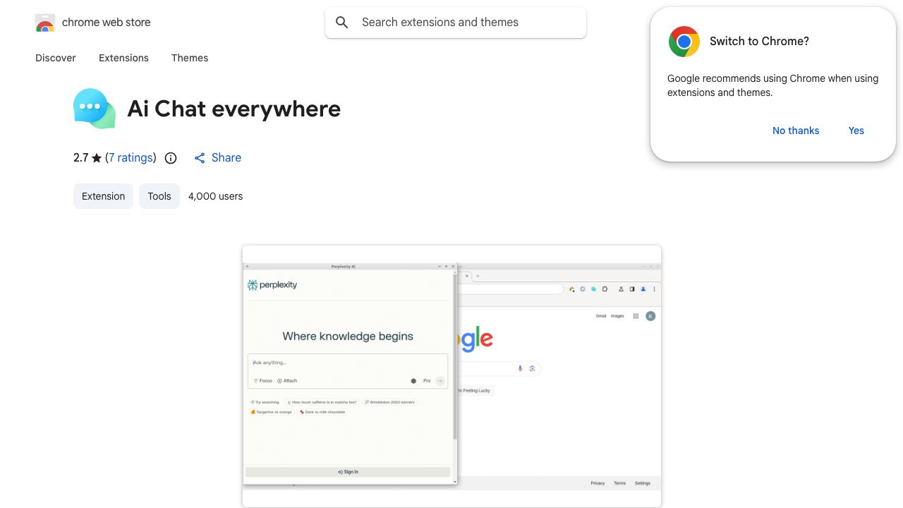 Ai Chat everywhere 网站截图