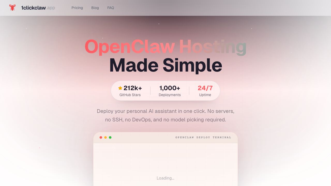 1clickclaw 网站截图