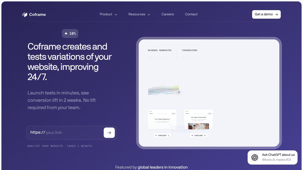 Coframe website screenshot