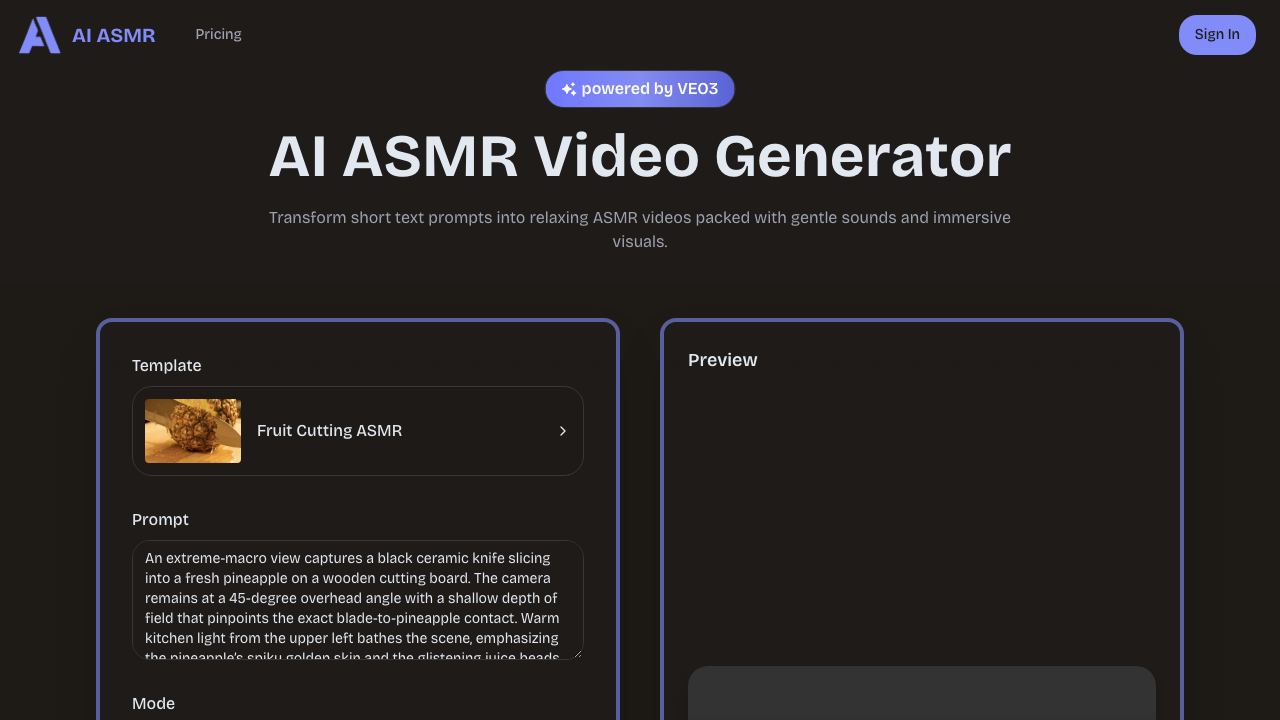 AI ASMR- 网站截图