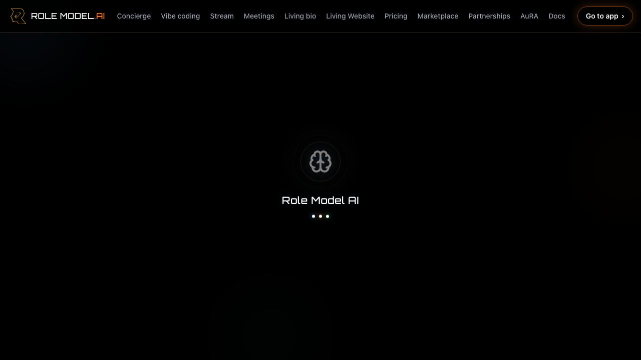 Role Model AI website screenshot