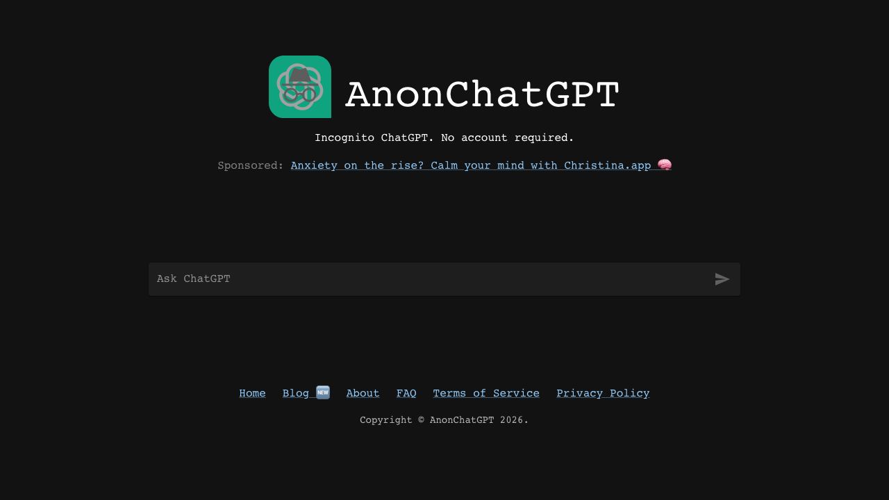 AnonChatGPT 网站截图