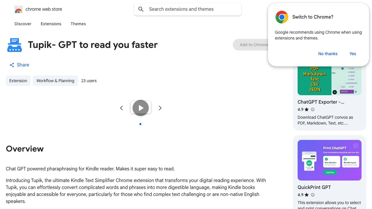 Tupik- GPT to read you faster 网站截图