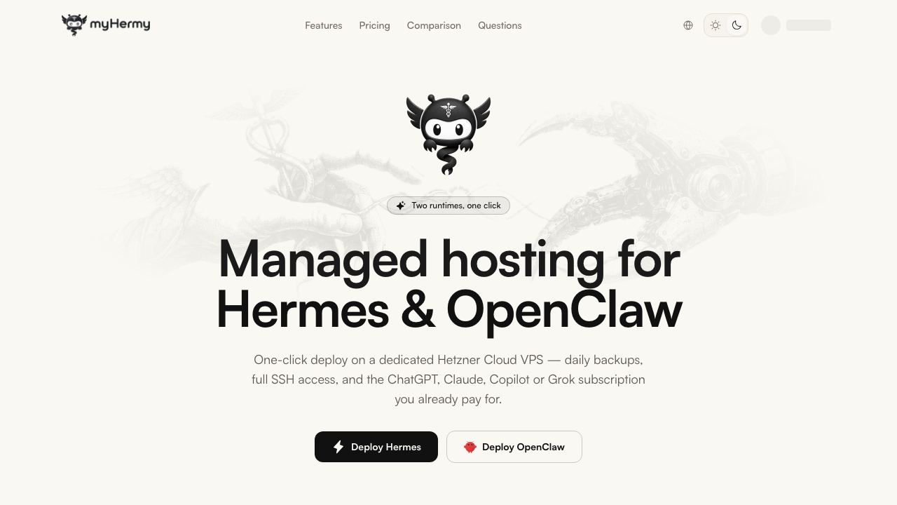 myHermy website screenshot