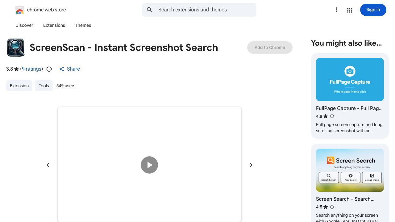 ScreenScan - Instant Screenshot Search website screenshot