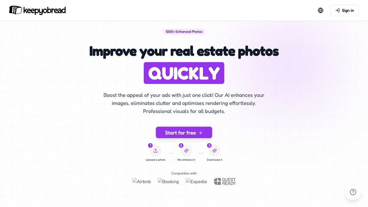 KEEPYOBREAD website screenshot