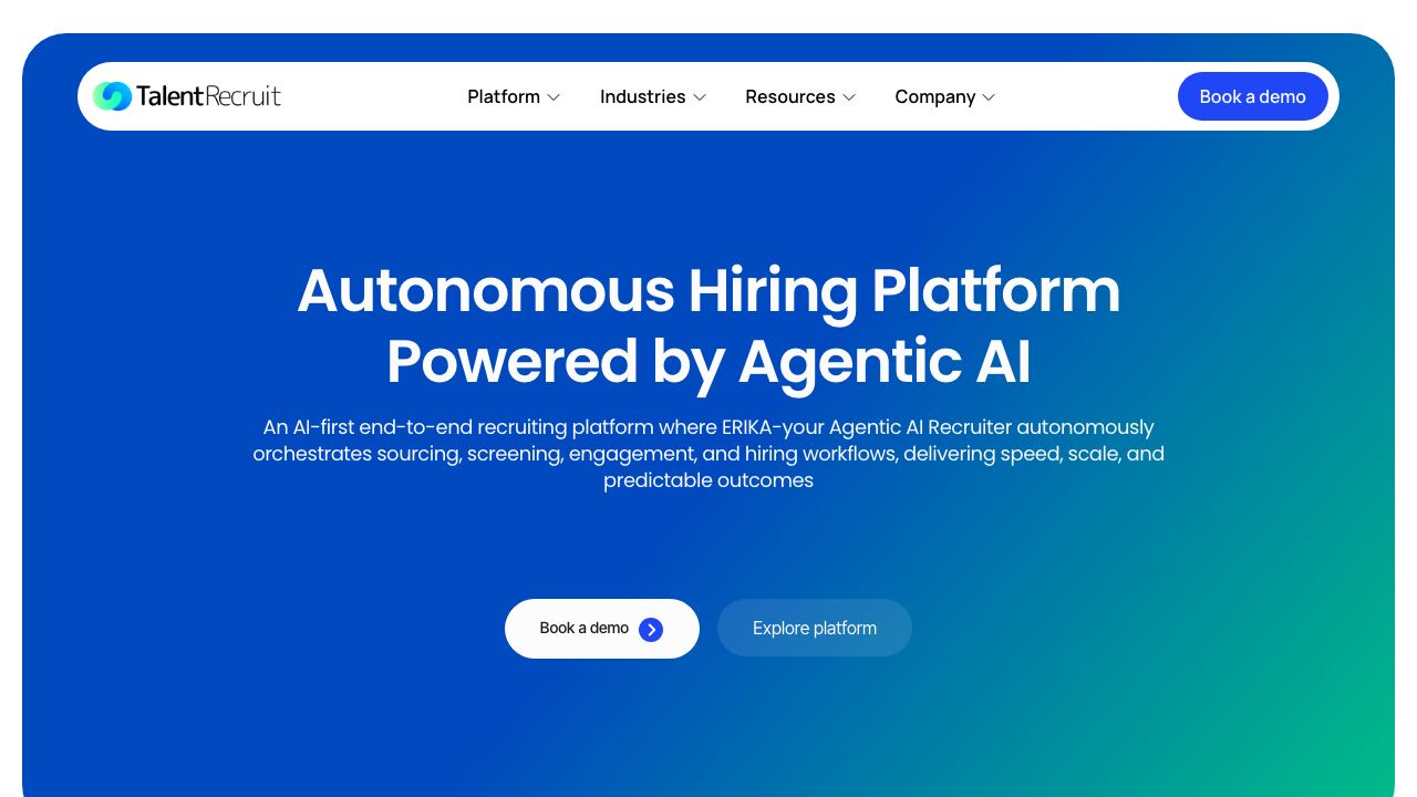 TalentRecruit 网站截图