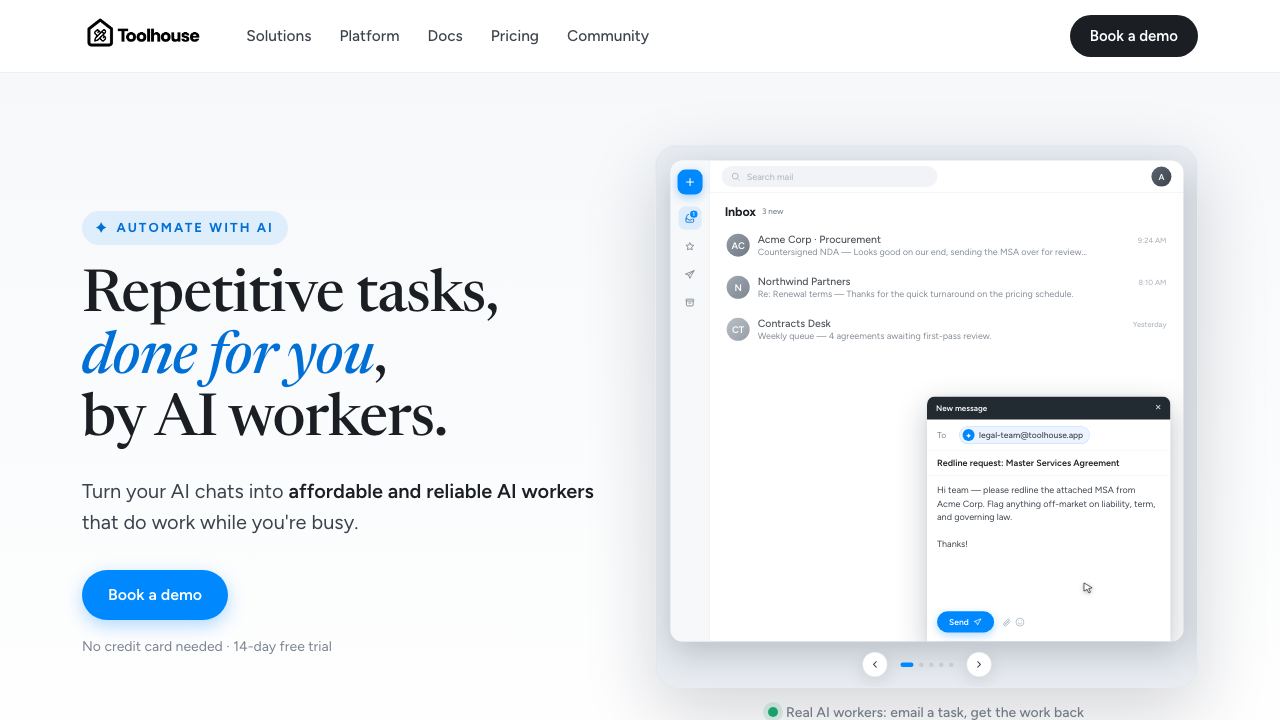 Toolhouse 网站截图