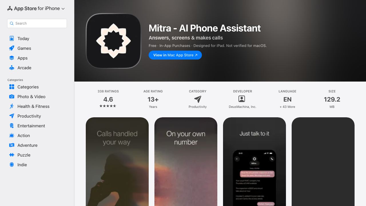 Mitra 网站截图