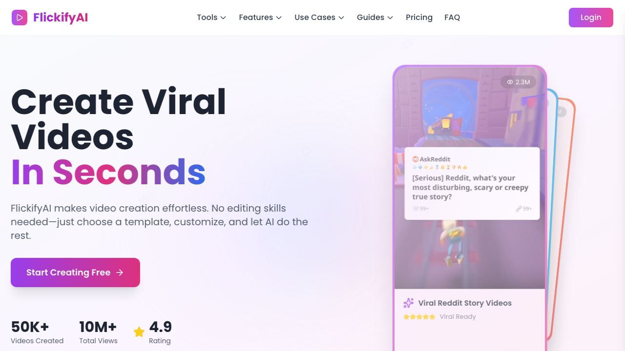 FlickifyAI 网站截图